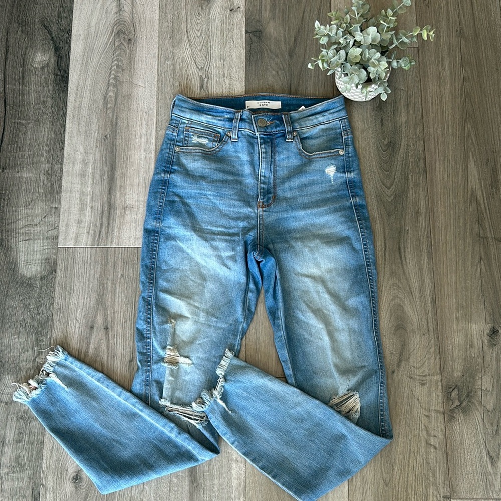 Dynamite Kate High Waisted Distressed Skinny Jeans